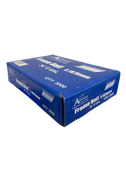 AGrade Framing Nails 34Deg 3.06 x 75mm E Gal (3000)